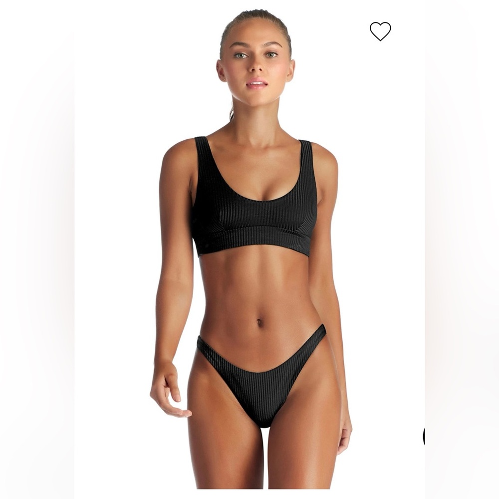 Vitamin A sienna banded bralette black